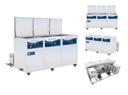 工業(yè)三槽過濾循環(huán)清洗漂洗烘干超聲波清洗機